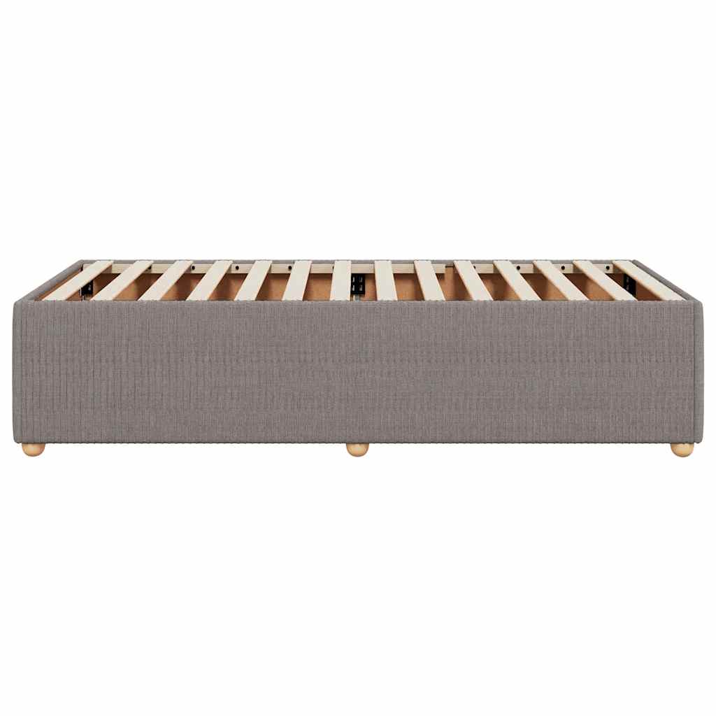 vidaXL Rama łóżka bez materaca Taupe 90x200 cm Tkanina