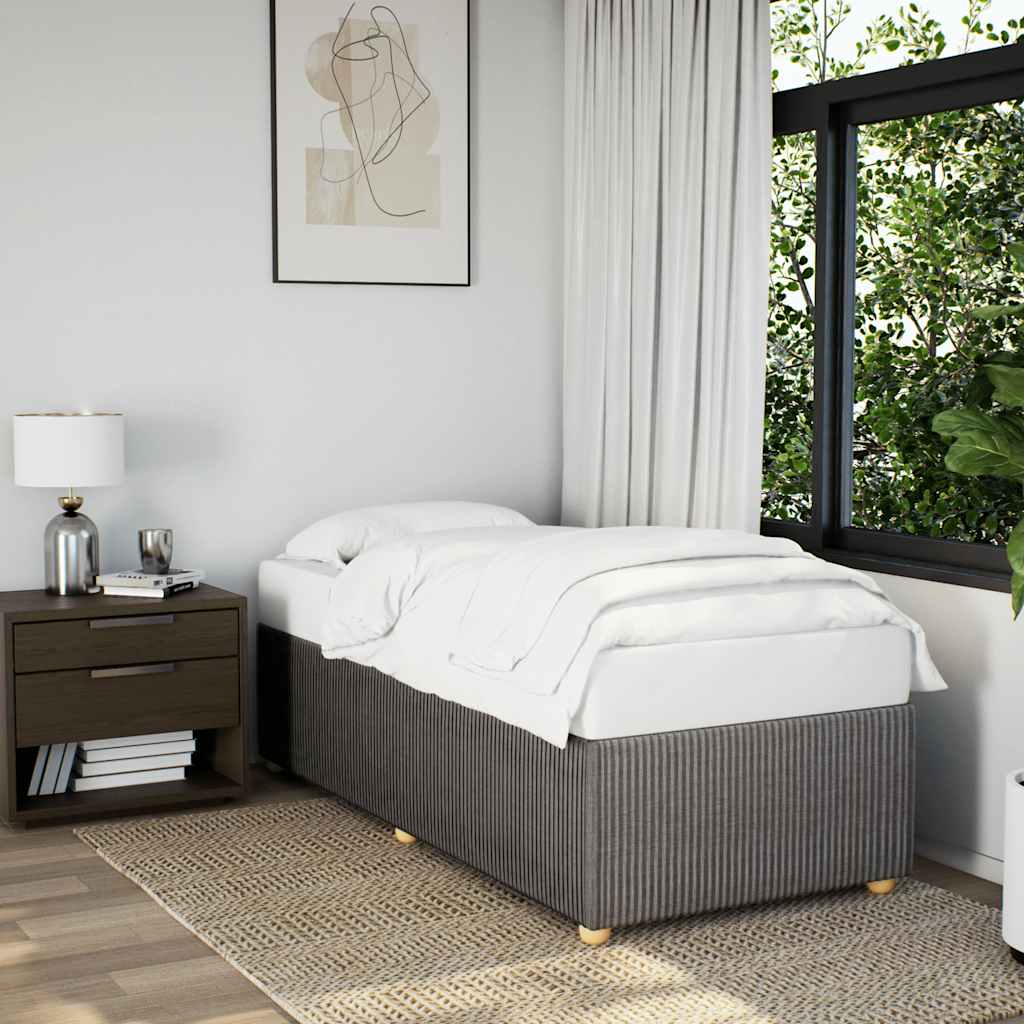 vidaXL Rama łóżka bez materaca Taupe 90x200 cm Tkanina