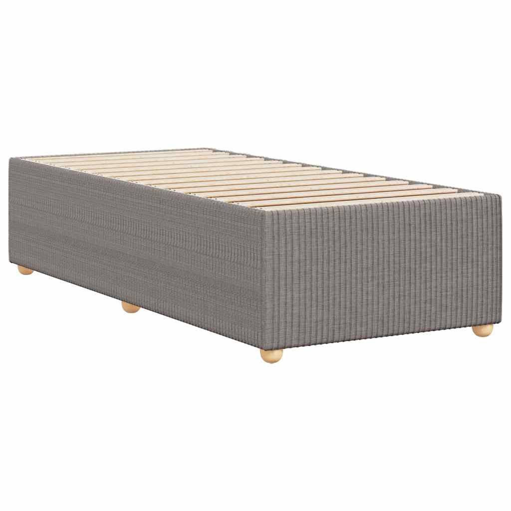 vidaXL Rama łóżka bez materaca, taupe, 100x200 cm, obita tkaniną