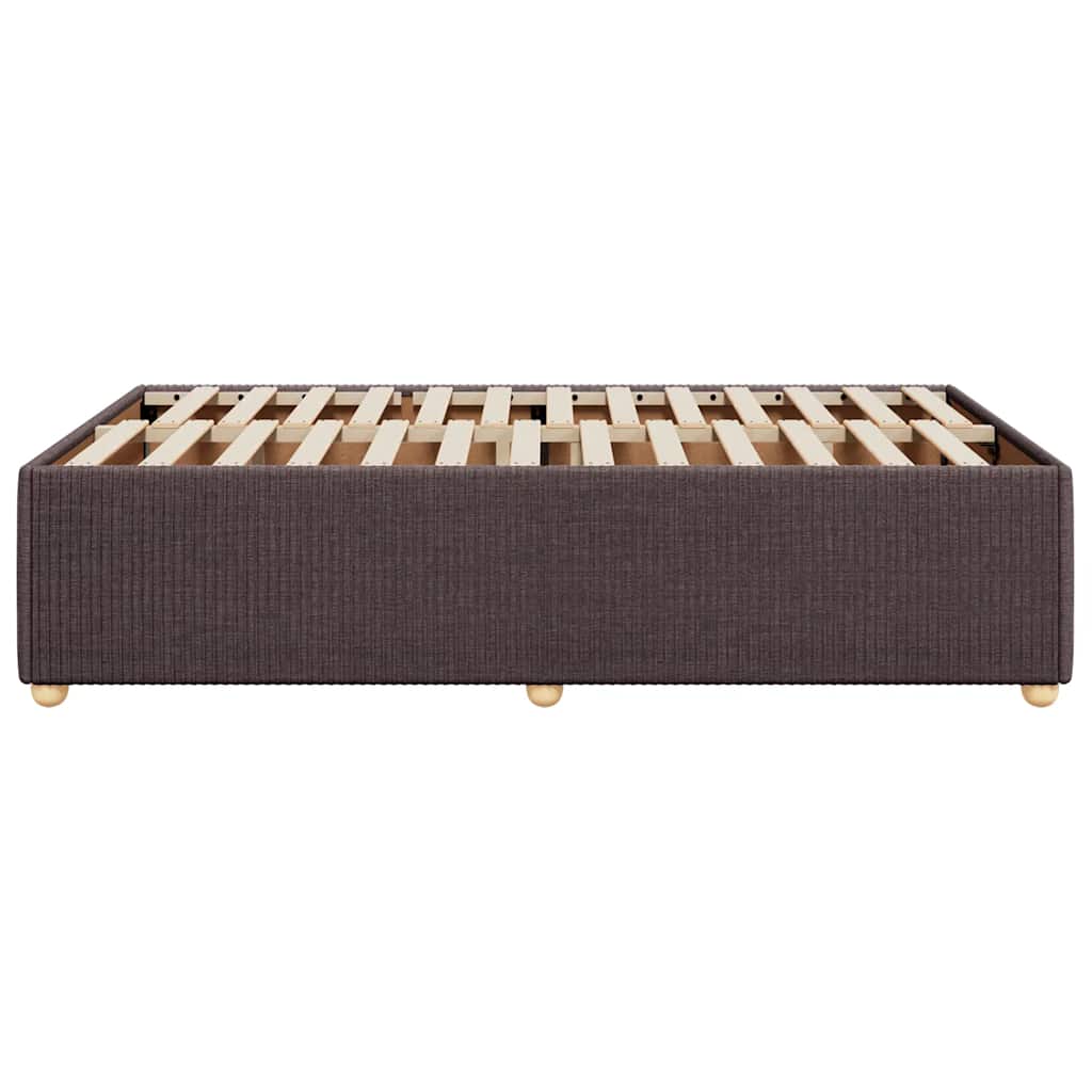 vidaXL Rama łóżka bez materaca, ciemny brąz, 120x190 cm, tkanina