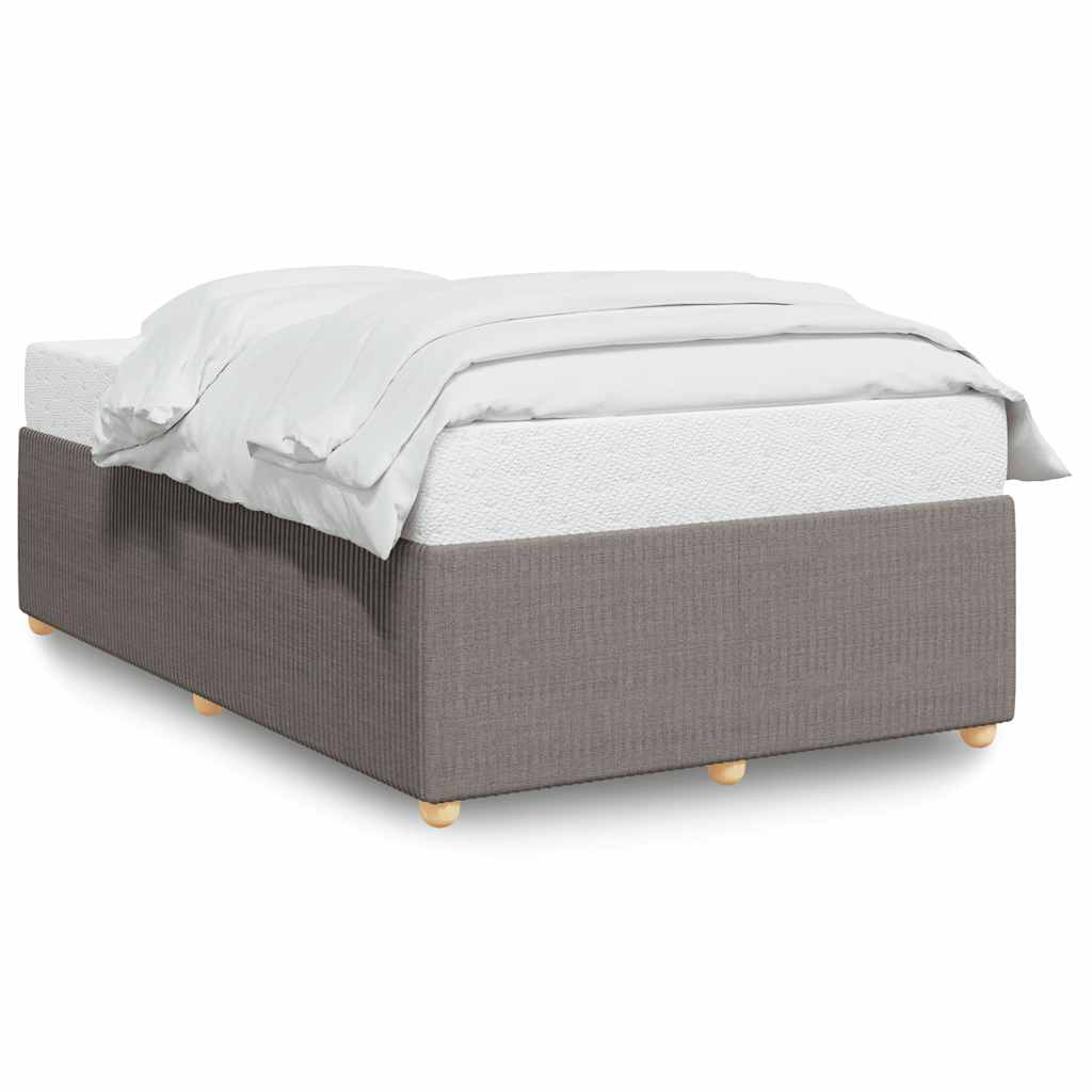 vidaXL Rama łóżka bez materaca, taupe, 120x190 cm, tkanina
