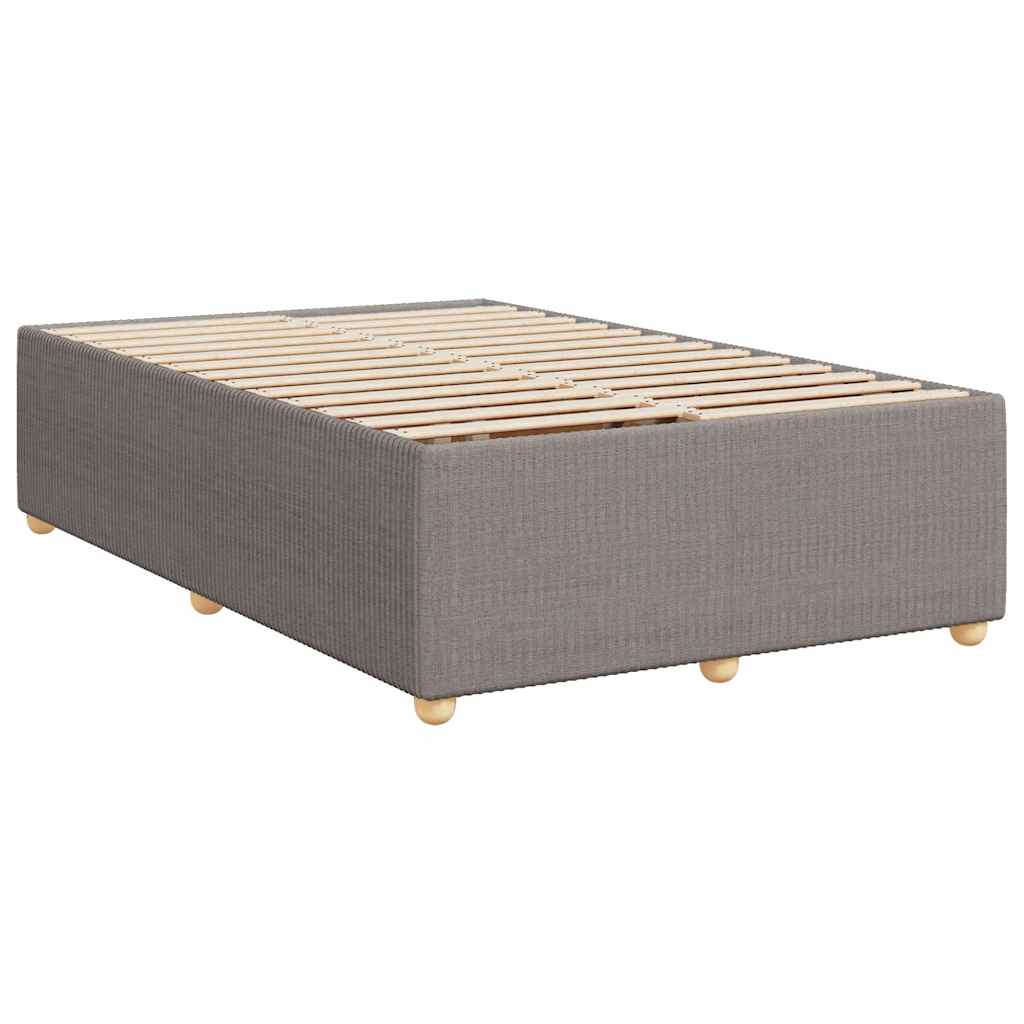 vidaXL Rama łóżka bez materaca, taupe, 120x190 cm, tkanina