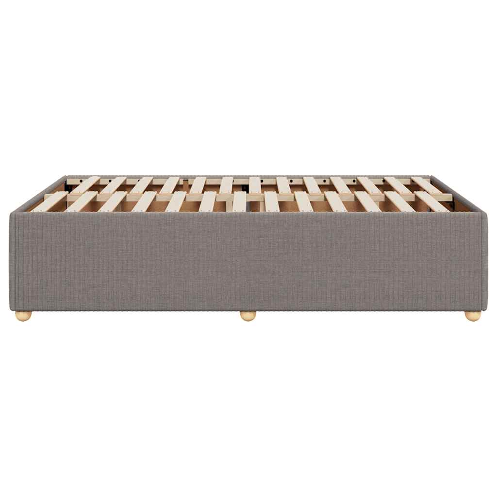 vidaXL Rama łóżka bez materaca, taupe, 120x190 cm, tkanina