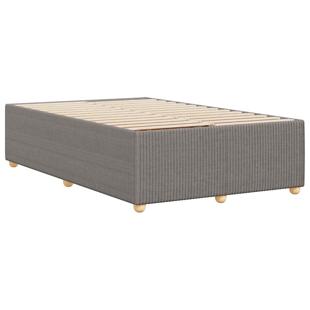 vidaXL Rama łóżka bez materaca, taupe, 120x190 cm, tkanina