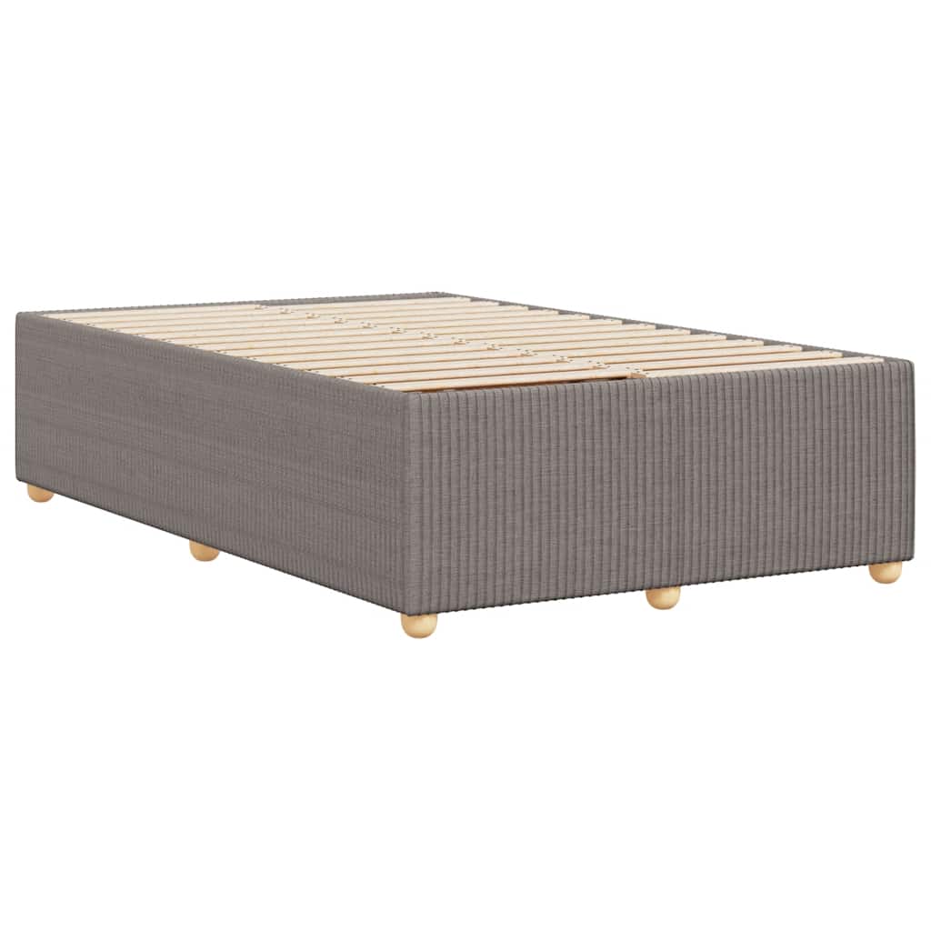 vidaXL Rama łóżka bez materaca, taupe, 120x200 cm, obita tkaniną