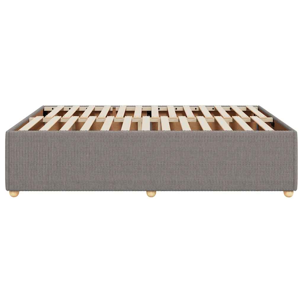 vidaXL Rama łóżka bez materaca, taupe, 140x190 cm, obita tkaniną