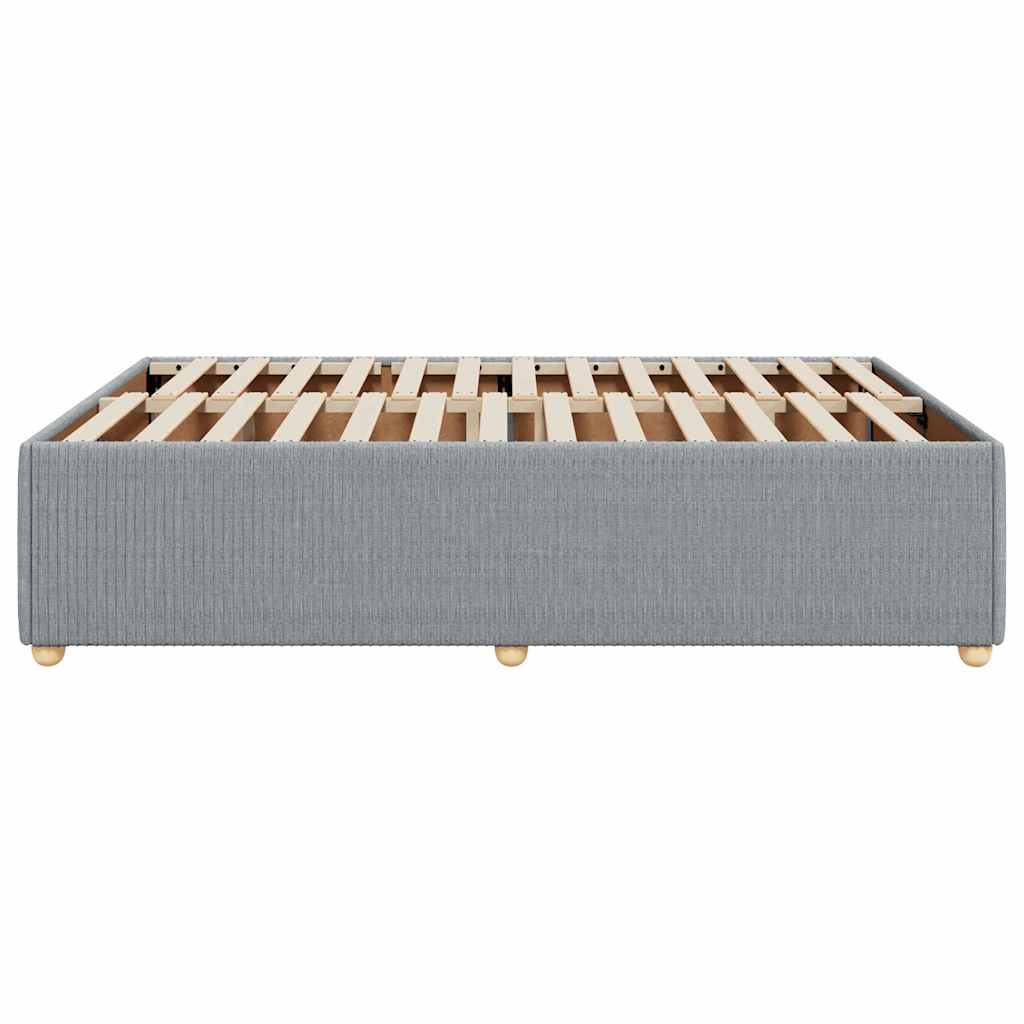 vidaXL Rama łóżka bez materaca, jasnoszara, 160x200 cm, obita tkaniną