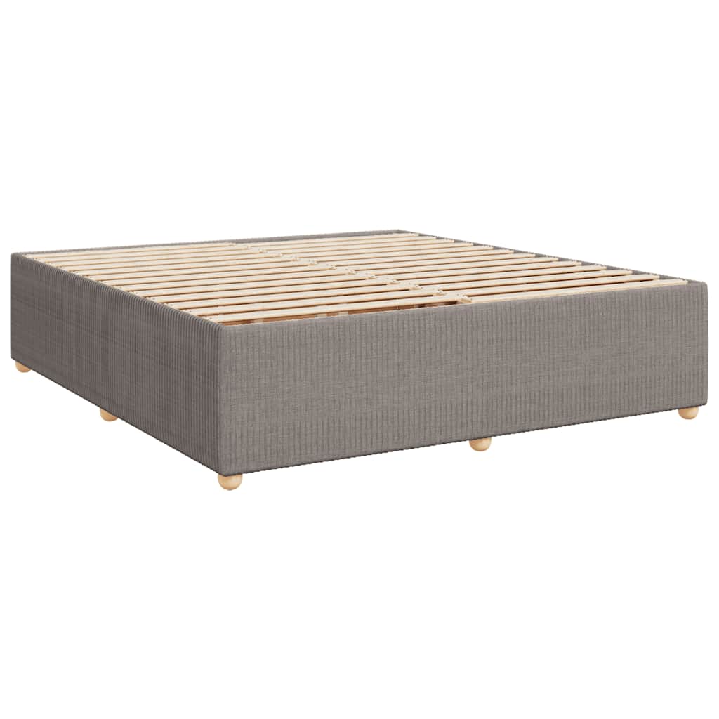 vidaXL Rama łóżka bez materaca, taupe, 180x200 cm, obita tkaniną