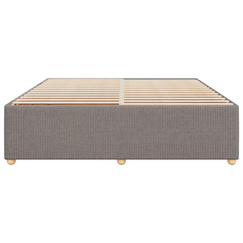 vidaXL Rama łóżka bez materaca, taupe, 180x200 cm, obita tkaniną