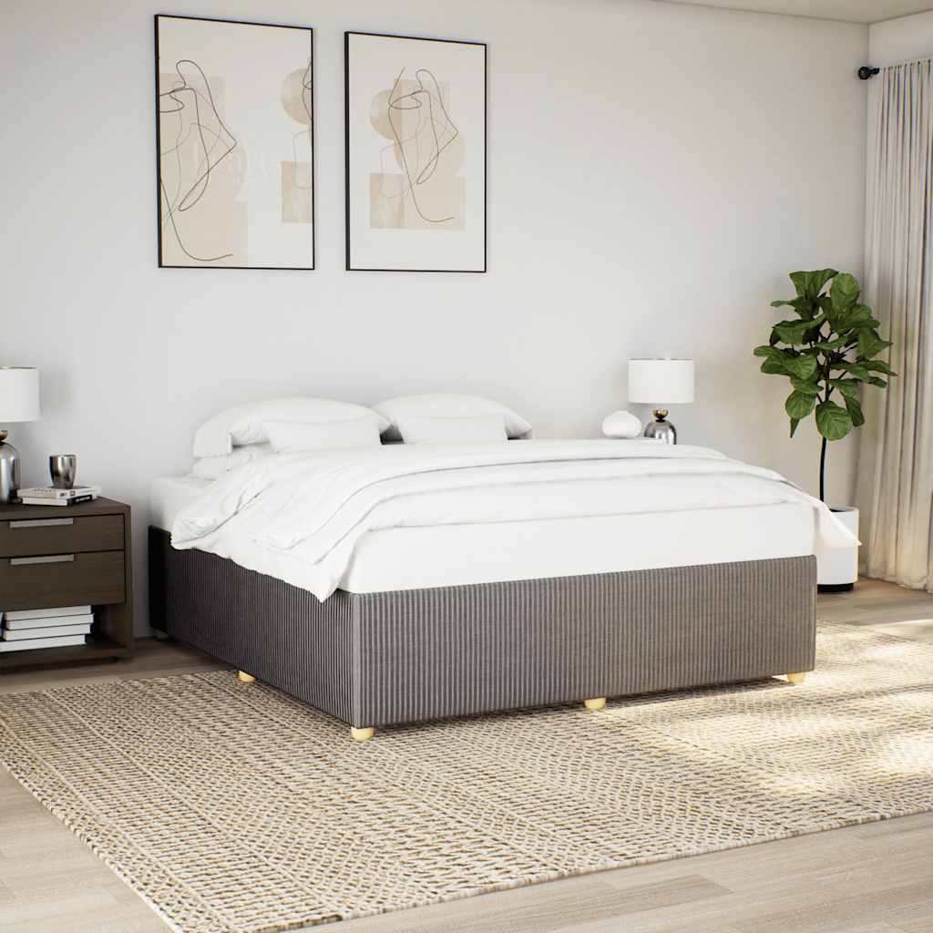 vidaXL Rama łóżka bez materaca, taupe, 180x200 cm, obita tkaniną