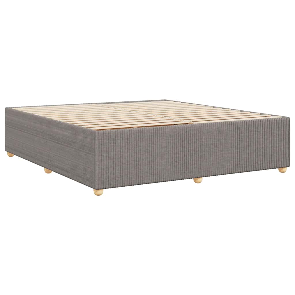 vidaXL Rama łóżka bez materaca, taupe, 200x200 cm, obita tkaniną