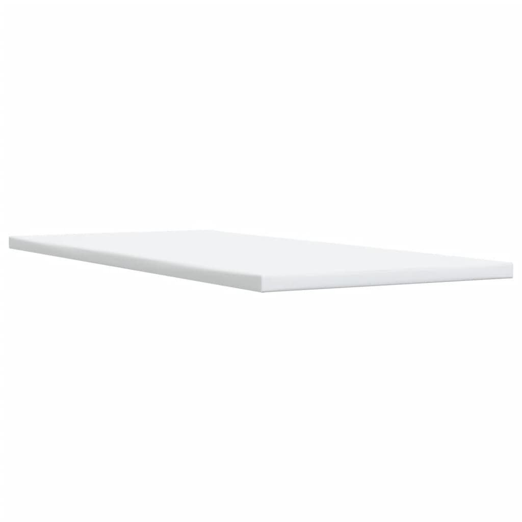vidaXL Łóżko kontynentalne z materacem, białe, ekoskóra 80x200 cm