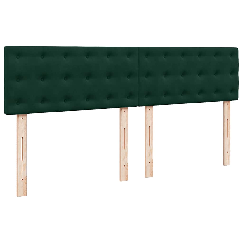 vidaXL Łóżko kontynentalne z materacem, ciemnozielone, 180x200 cm