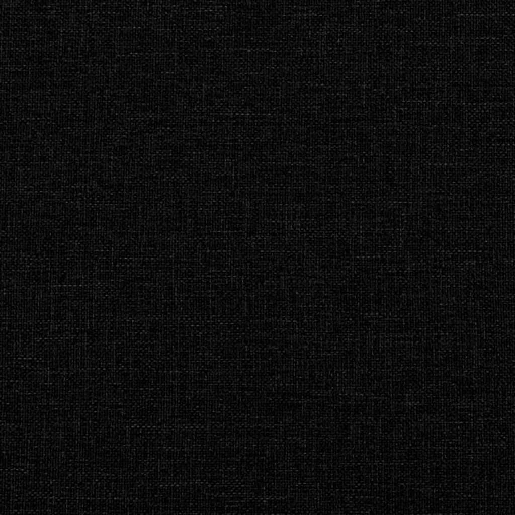 vidaXL Łóżko kontynentalne z materacem, czarne, tkanina, 80x200 cm