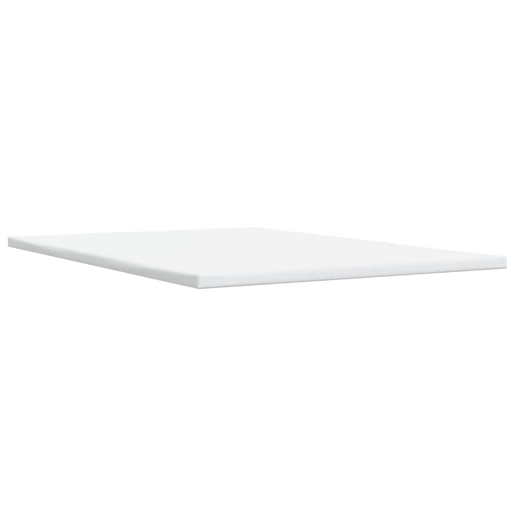 vidaXL Łóżko kontynentalne z materacem, kremowe, tkanina, 140x190 cm