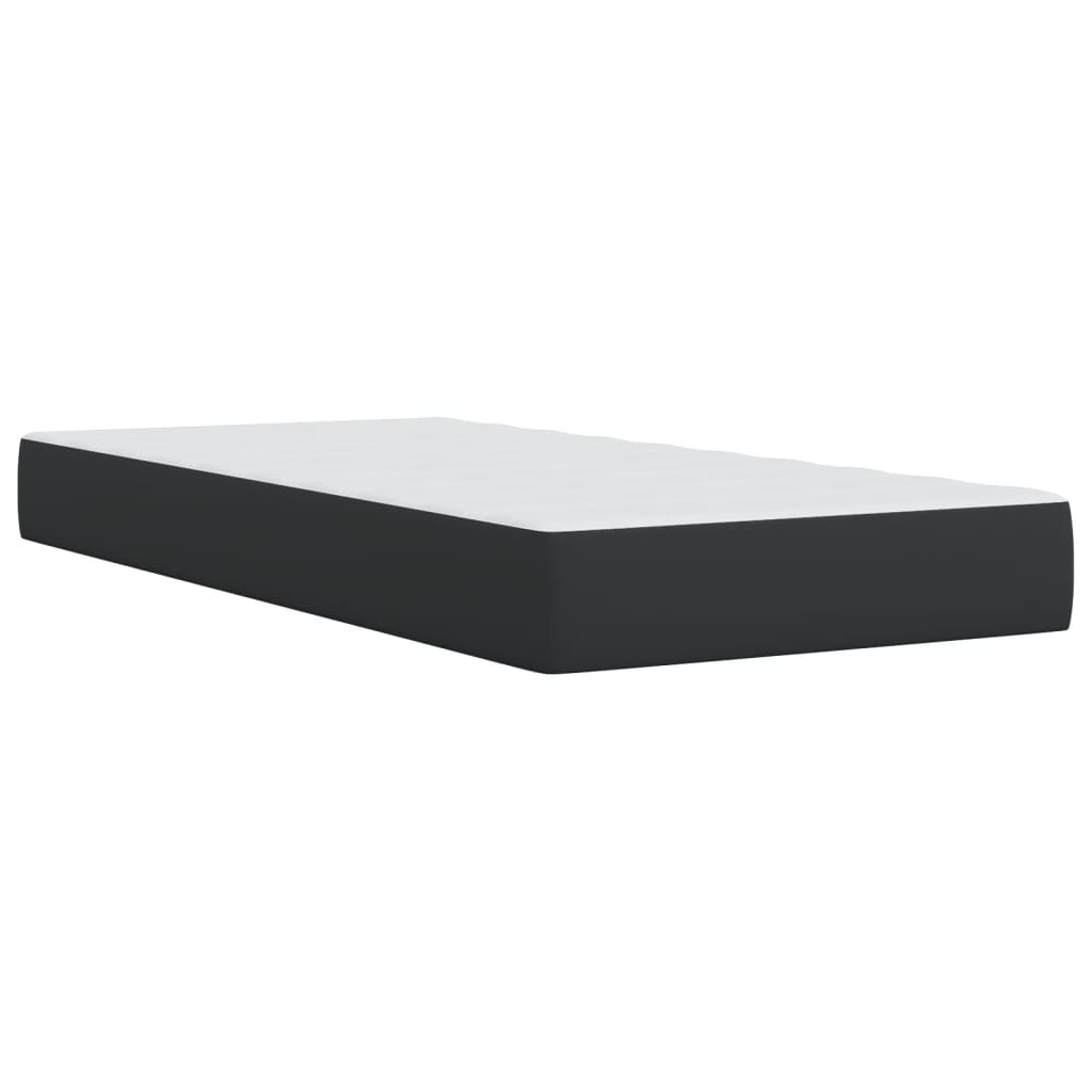 vidaXL Łóżko kontynentalne z materacem, pojedyncze, sztuczna skóra