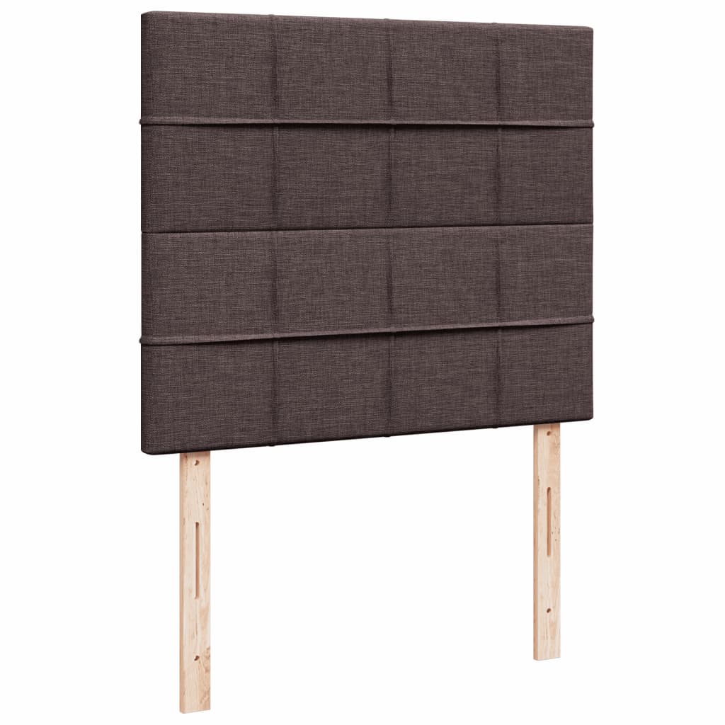 vidaXL Łóżko kontynentalne z materacem, ciemnobrązowe, 120x190 cm