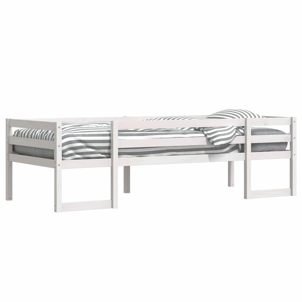 vidaXL Rama łóżka dla dzieci, biała, 75x190 cm, lite drewno sosnowe