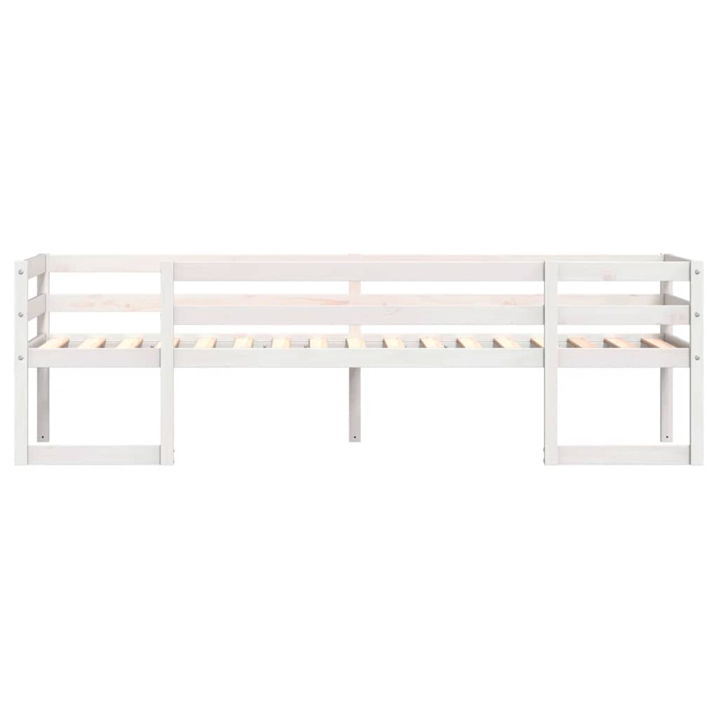 vidaXL Rama łóżka dla dzieci, biała, 75x190 cm, lite drewno sosnowe
