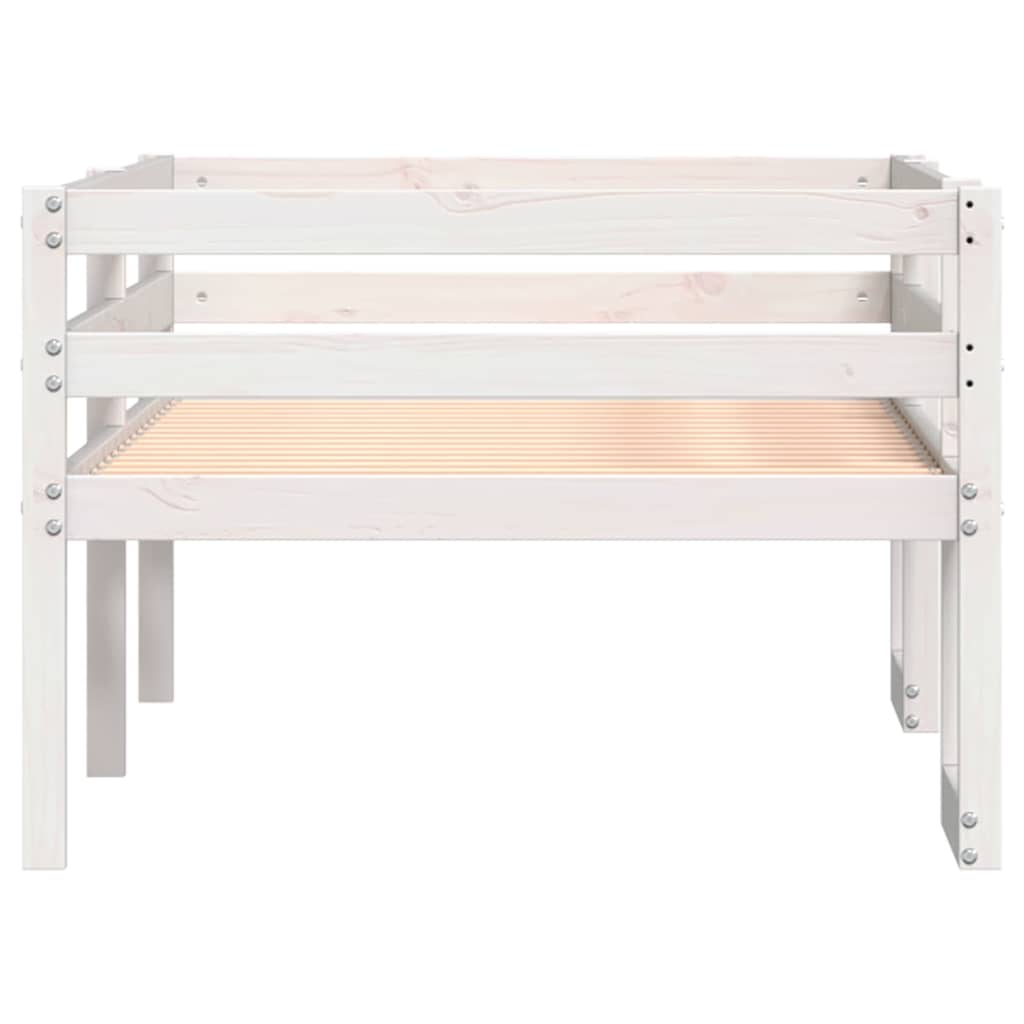 vidaXL Rama łóżka dla dzieci, biała, 75x190 cm, lite drewno sosnowe