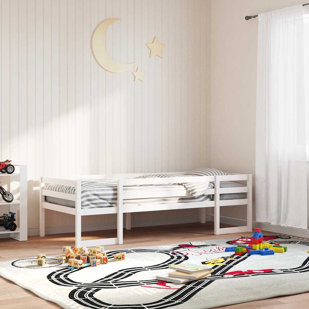 vidaXL Rama łóżka dla dzieci, biała, 75x190 cm, lite drewno sosnowe