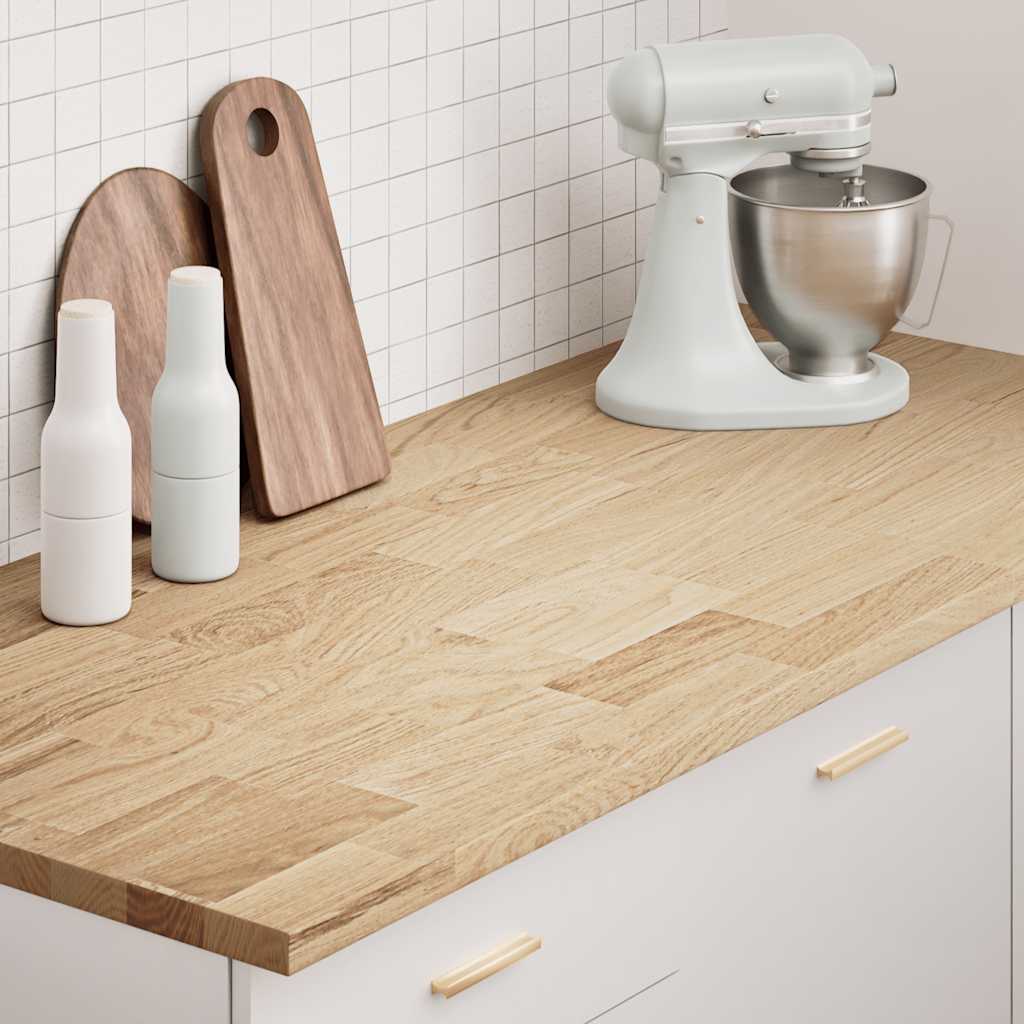 vidaXL Blat kuchenny, 140x63,5x2,7 cm, prostokątny, lite drewno dębowe