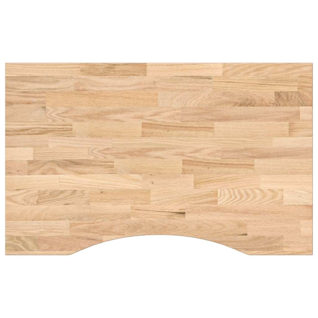 vidaXL Blat biurka, surowe, 80x50x2,5 cm, lite drewno dębowe