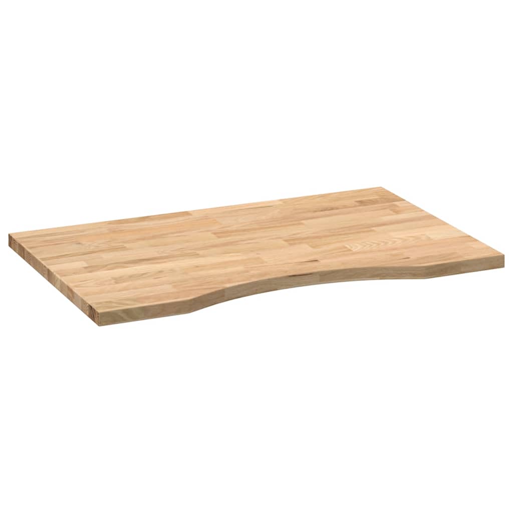 vidaXL Blat biurka, surowe, 80x50x2,5 cm, lite drewno dębowe