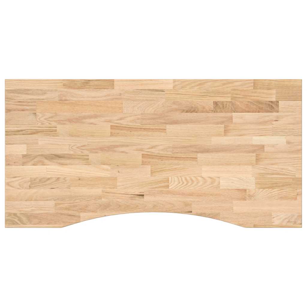 vidaXL Blat biurka, surowe, 100x50x2,5 cm, lite drewno dębowe