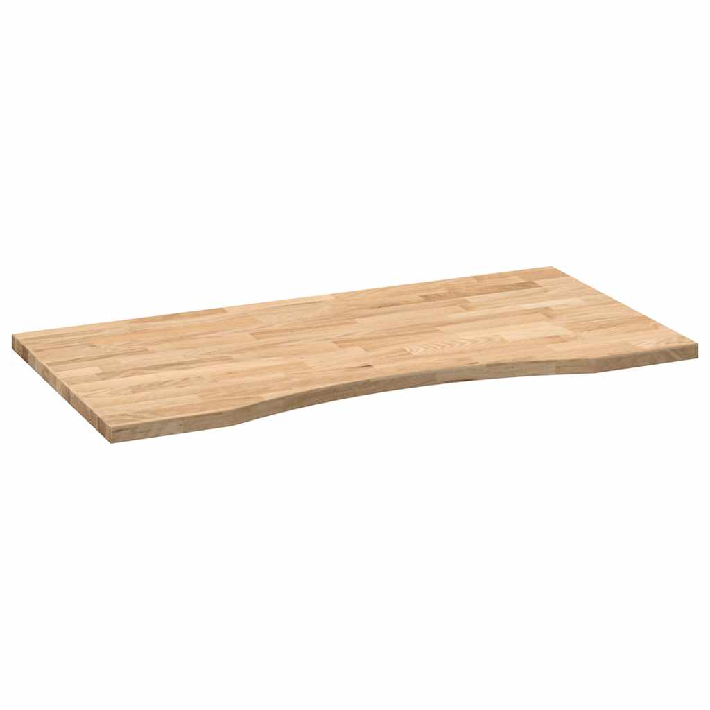 vidaXL Blat biurka, surowe, 100x50x2,5 cm, lite drewno dębowe