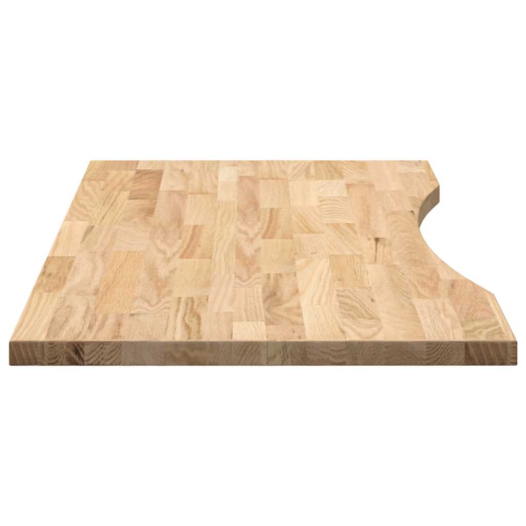 vidaXL Blat biurka, surowe, 100x50x2,5 cm, lite drewno dębowe