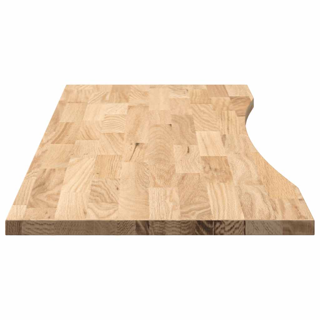 vidaXL Blat biurka, surowe, 140x50x2,5 cm, lite drewno dębowe