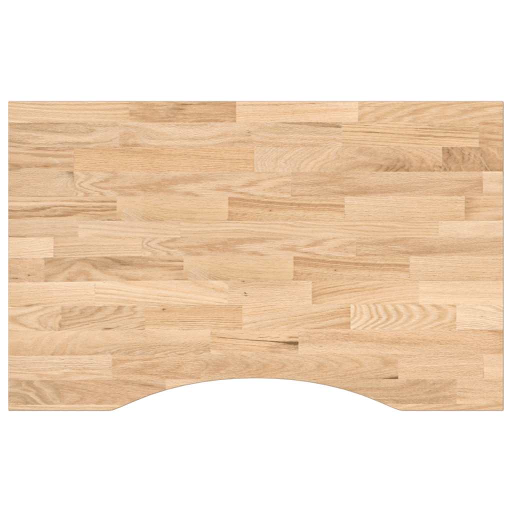 vidaXL Blat biurka, surowe, 80x60x2,5 cm, lite drewno dębowe