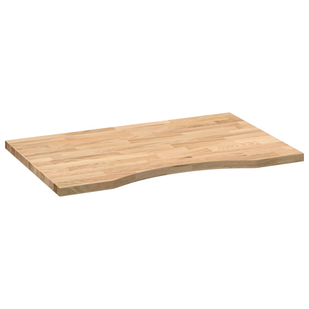 vidaXL Blat biurka, surowe, 80x60x2,5 cm, lite drewno dębowe