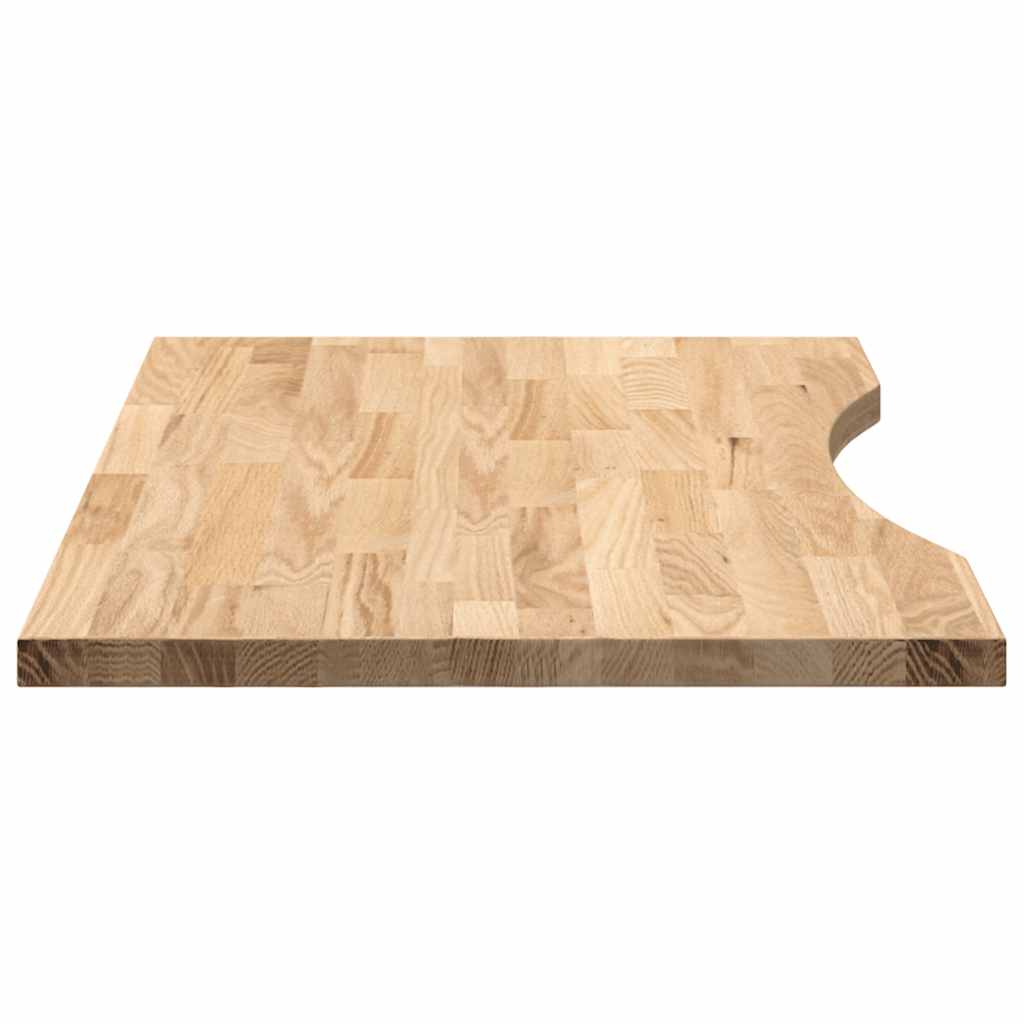 vidaXL Blat biurka, surowe, 80x60x2,5 cm, lite drewno dębowe