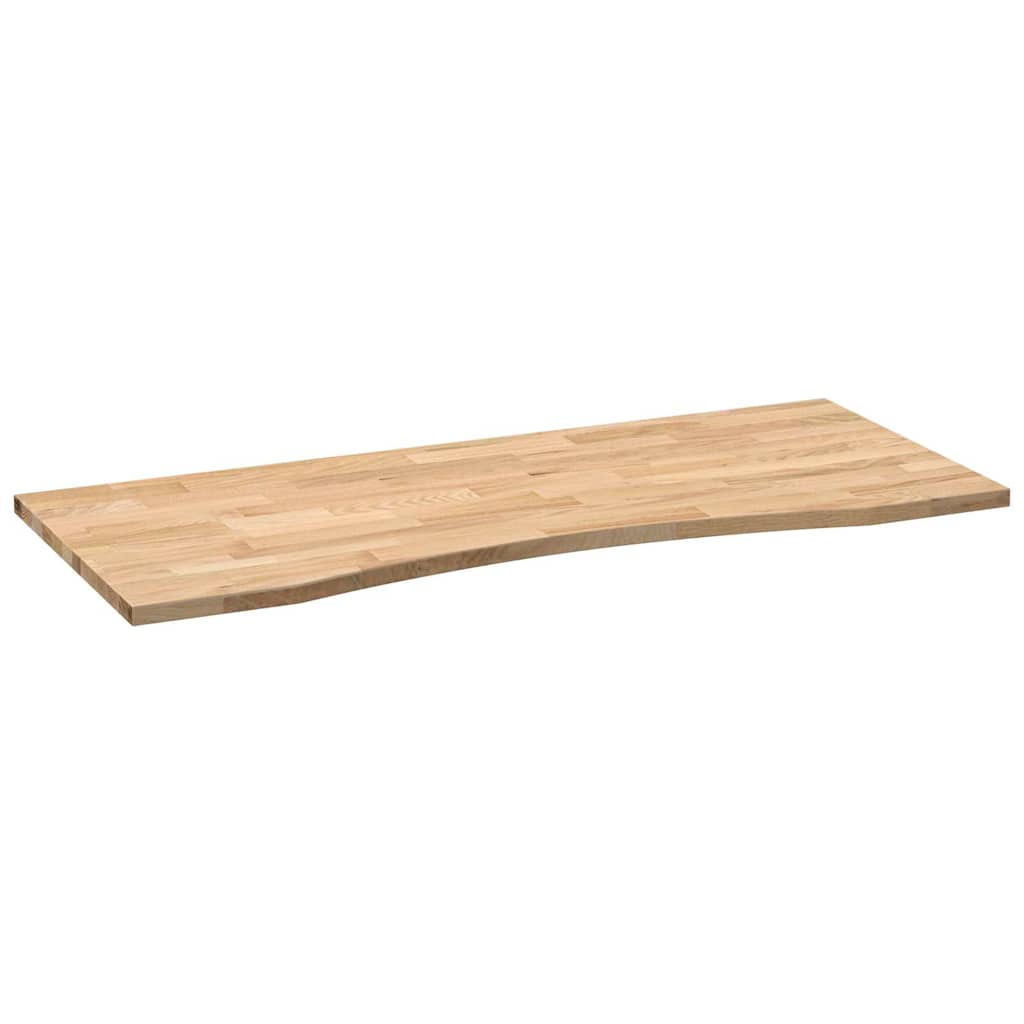 vidaXL Blat biurka, surowe, 120x60x2,5 cm, lite drewno dębowe