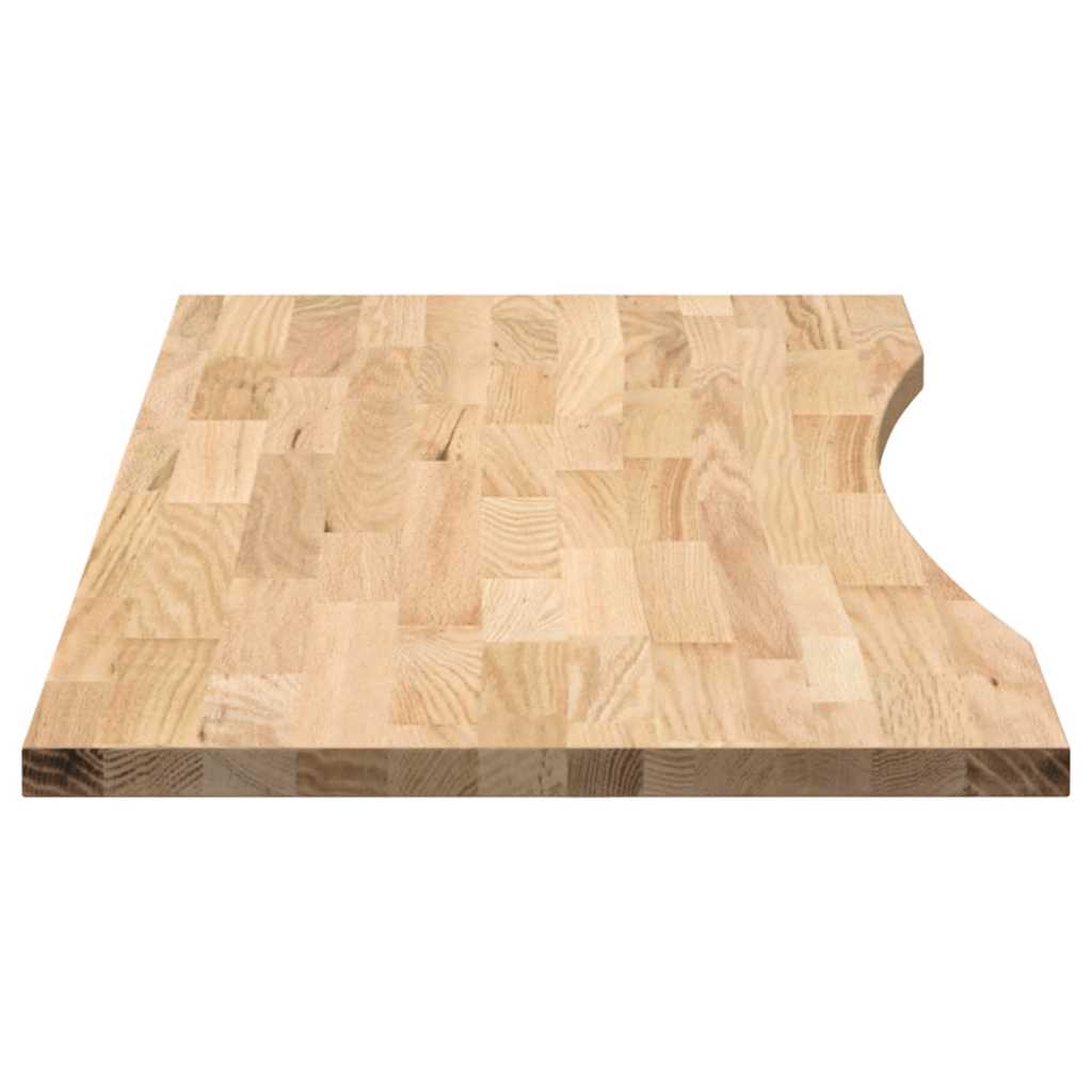 vidaXL Blat biurka, surowe, 120x60x2,5 cm, lite drewno dębowe