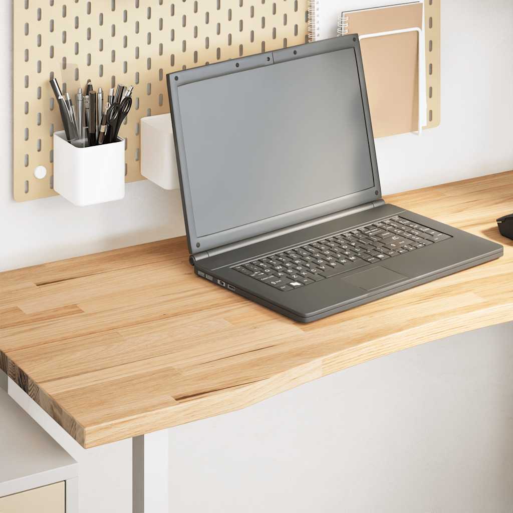 vidaXL Blat biurka, surowe, 120x60x2,5 cm, lite drewno dębowe