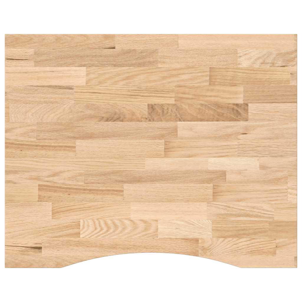 vidaXL Blat biurka, surowe, 100x80x2,5 cm, lite drewno dębowe