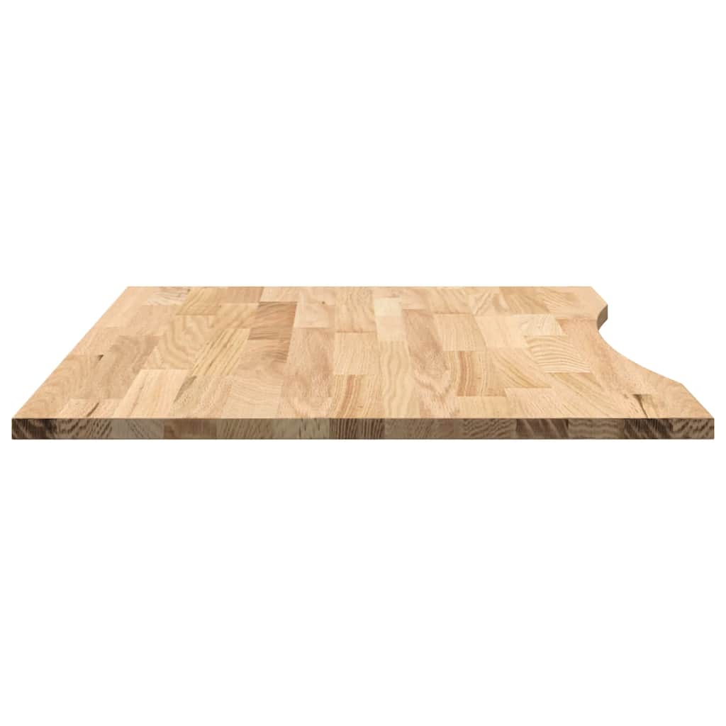 vidaXL Blat biurka, surowe, 100x80x2,5 cm, lite drewno dębowe
