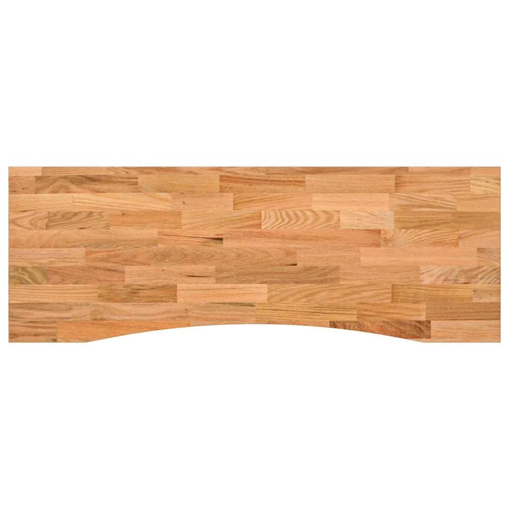 vidaXL Blat biurka, jasnobrązowy, 140x60x2,5 cm, lite drewno dębowe