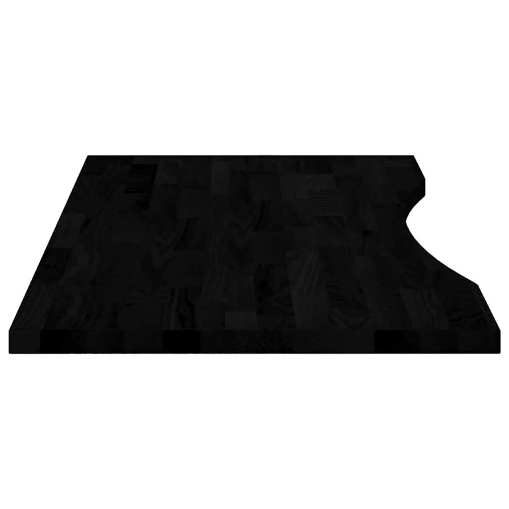 vidaXL Blat biurka, ciemnobrązowy, 100x50x2,5 cm, lite drewno dębowe