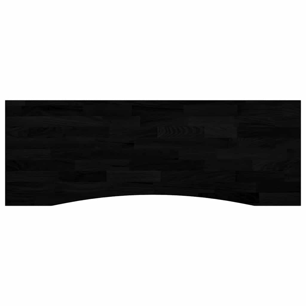 vidaXL Blat biurka, ciemnobrązowy, 140x60x2,5 cm, lite drewno dębowe