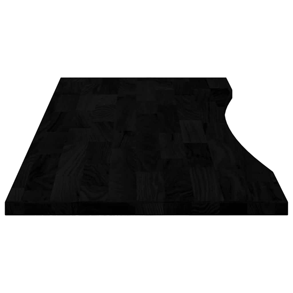 vidaXL Blat biurka, ciemnobrązowy, 140x60x2,5 cm, lite drewno dębowe