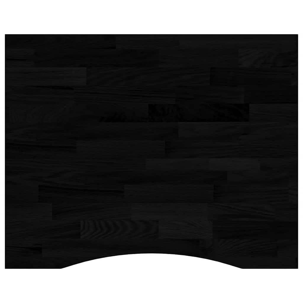 vidaXL Blat biurka, ciemnobrązowy, 100x80x2,5 cm, lite drewno dębowe