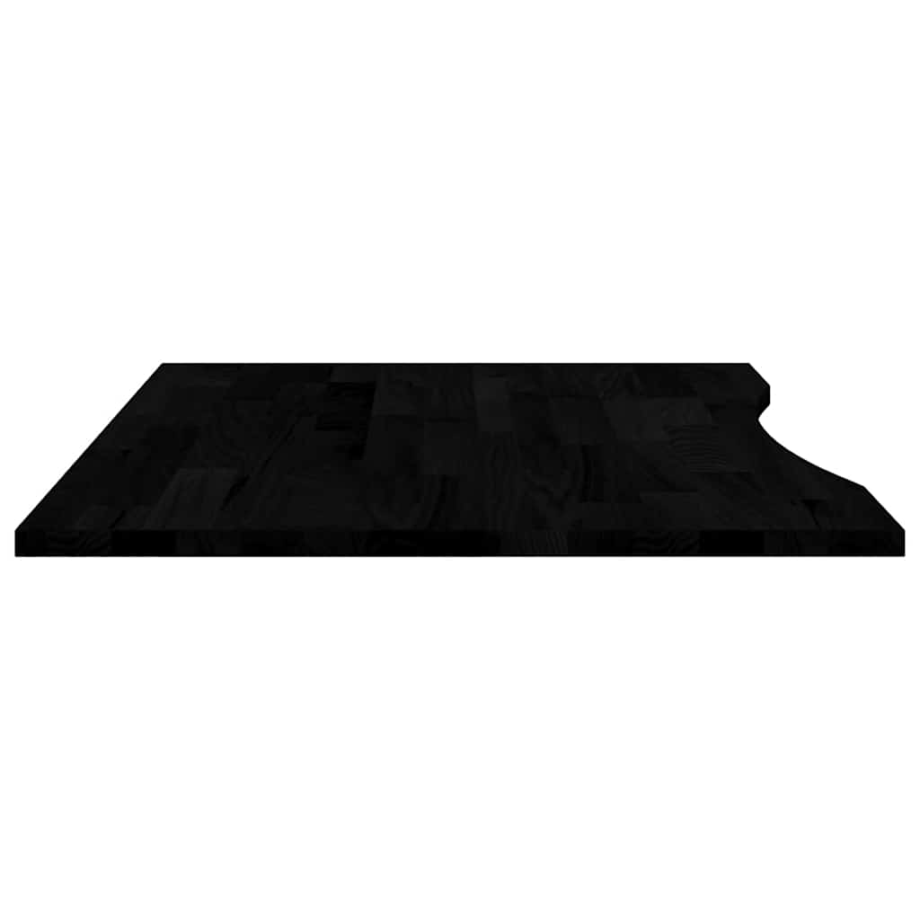 vidaXL Blat biurka, ciemnobrązowy, 100x80x2,5 cm, lite drewno dębowe