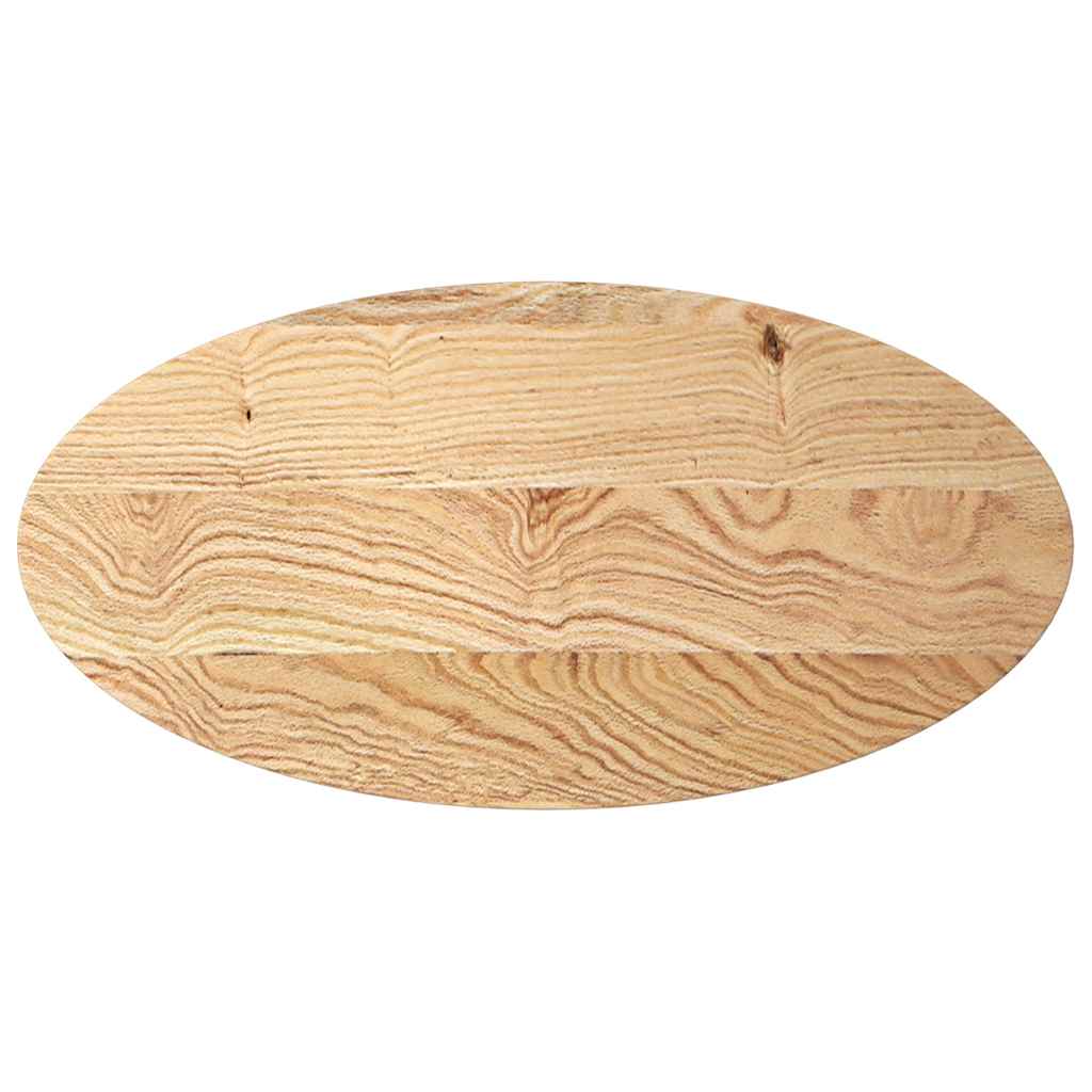 vidaXL Blat do stołu, 100x50x2 cm, lite drewno dębowe, owalny