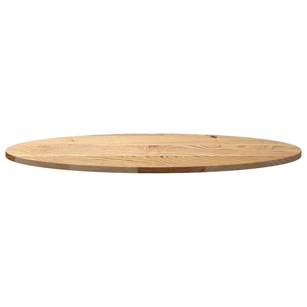 vidaXL Blat do stołu, 100x50x2 cm, lite drewno dębowe, owalny