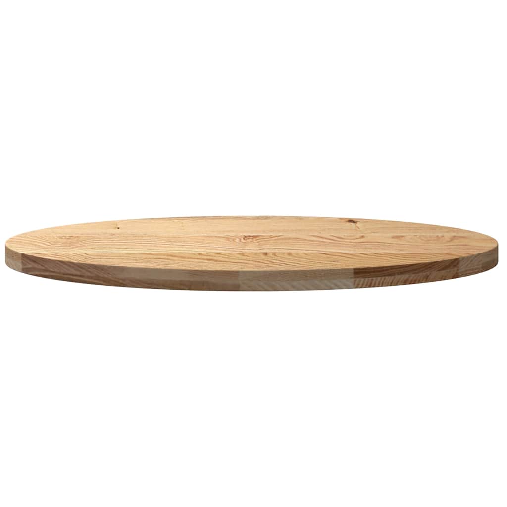 vidaXL Blat do stołu, 100x50x4 cm, lite drewno dębowe, owalny