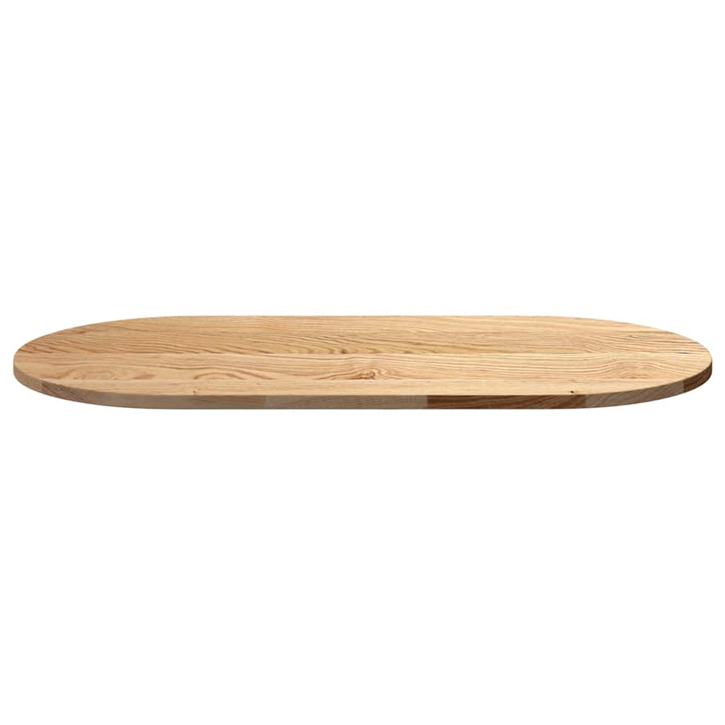 vidaXL Blat do stołu, 100x50x2 cm, lite drewno dębowe, owalny